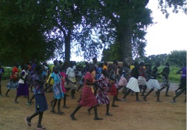 Girls celebrating Kuach Nya
