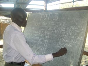 Peter scribing during a CHE lesson TOT 3 on love ( 1Corinthians 13)