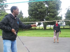 Volleyball net can be used for badminton