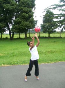 Fasika enjoying her ball